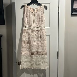 White and Beige Dress